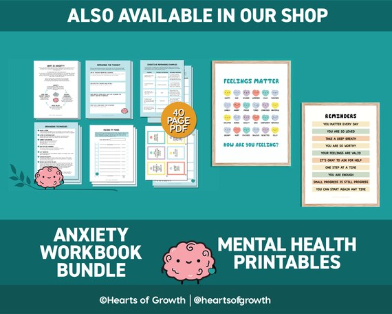 ocd awareness ocd worksheet erp therapy worksheets etsy