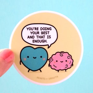 Self Love Sticker | Cute Stickers | Mental Health Stickers | Vinyl Sticker Motivational Stickers |  Mental Health Gifts | Therapy Stickers