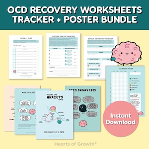 OCD Awareness | OCD Worksheets | ERP Therapy Worksheets | Anxiety Worksheets