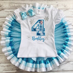 Frozen Birthday Outfit, Disney Frozen Birthday Shirt, Girl Birthday Shirt, Girl’s Birthday Outfit set,Frozen Embroidery Shirt