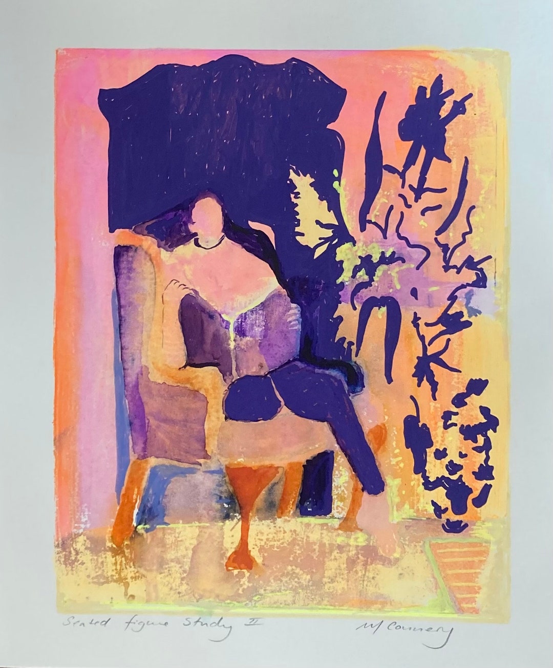 Original Colourful Handmade Silkscreen Print. Etsy