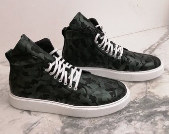 Special Design Handmade Leather Men's Sneaker Shoes