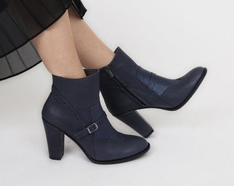 Custom, Handmade, Full-Grain Leather Boots Women's Shoes