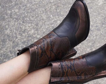 Custom, Handmade, Full-Grain Leather Boots Women's Shoes