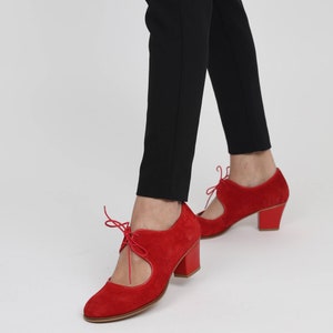 Custom, Handmade, Full-Grain Leather Heels Women's Shoes image 4