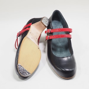 Professional Flamenco dance shoes, Custom, Handmade, Hornbeam, Studded Sole, Full-Grain leather