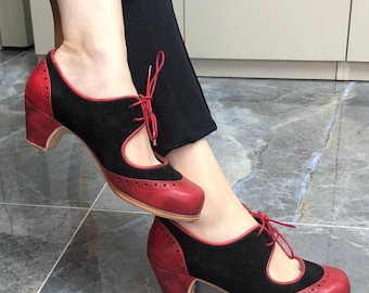 Scarpe da ballo professionali per flamenco, personalizzate, fatte a mano, in carpino, suola borchiata, pelle pieno fiore