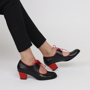 Custom, Handmade, Full-Grain Leather Heels Women's Shoes image 8