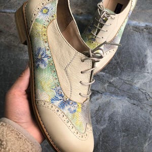 Custom, Handmade, Full-Grain Leather Womens Leather Oxfords