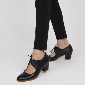 Custom, Handmade, Full-Grain Leather Heels Women's Shoes image 5