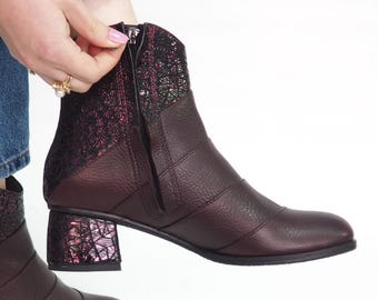 ALVİN- Handmade Genuine Leather Comfortable Sole Shoes Boots FREE SHIPPING Heeled Boots 2022 Winter Collection