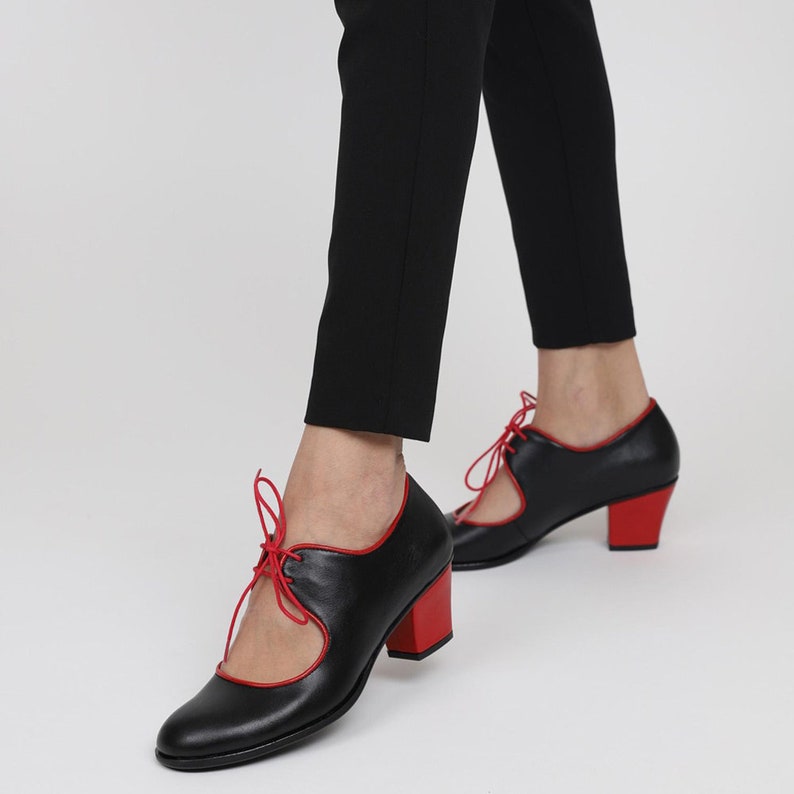 Custom, Handmade, Full-Grain Leather Heels Women's Shoes image 7