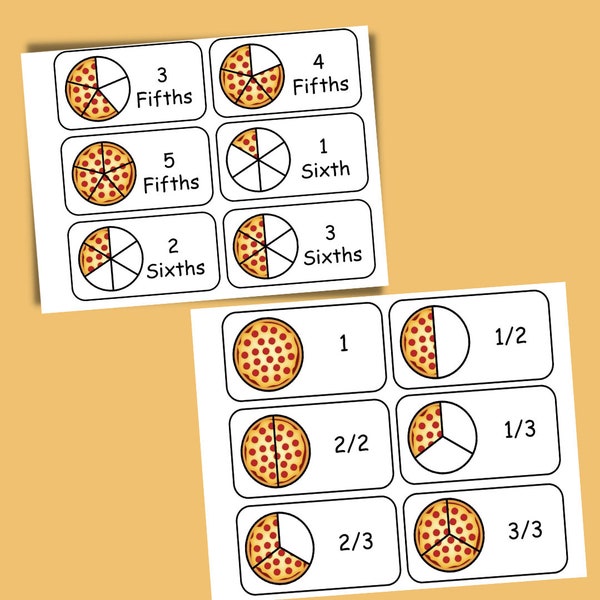 Pizza Fraction Game Etsy pizza-fraction-game-etsy