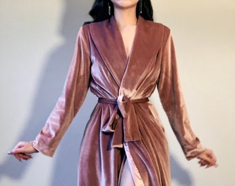 robe velour rose