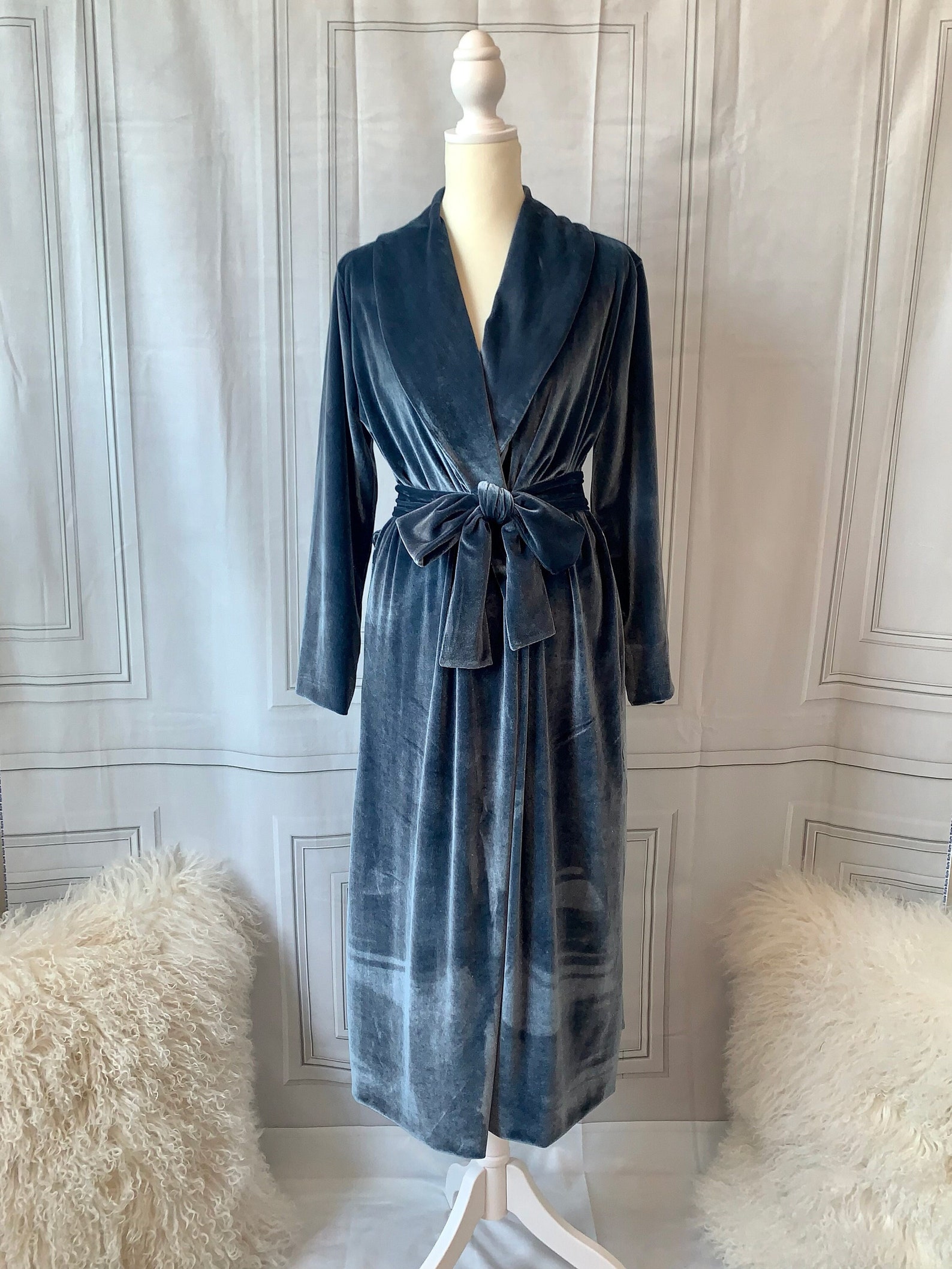 Satin Lined Luxury Velvet Robe Boudoir Robe Velvet Duster - Etsy