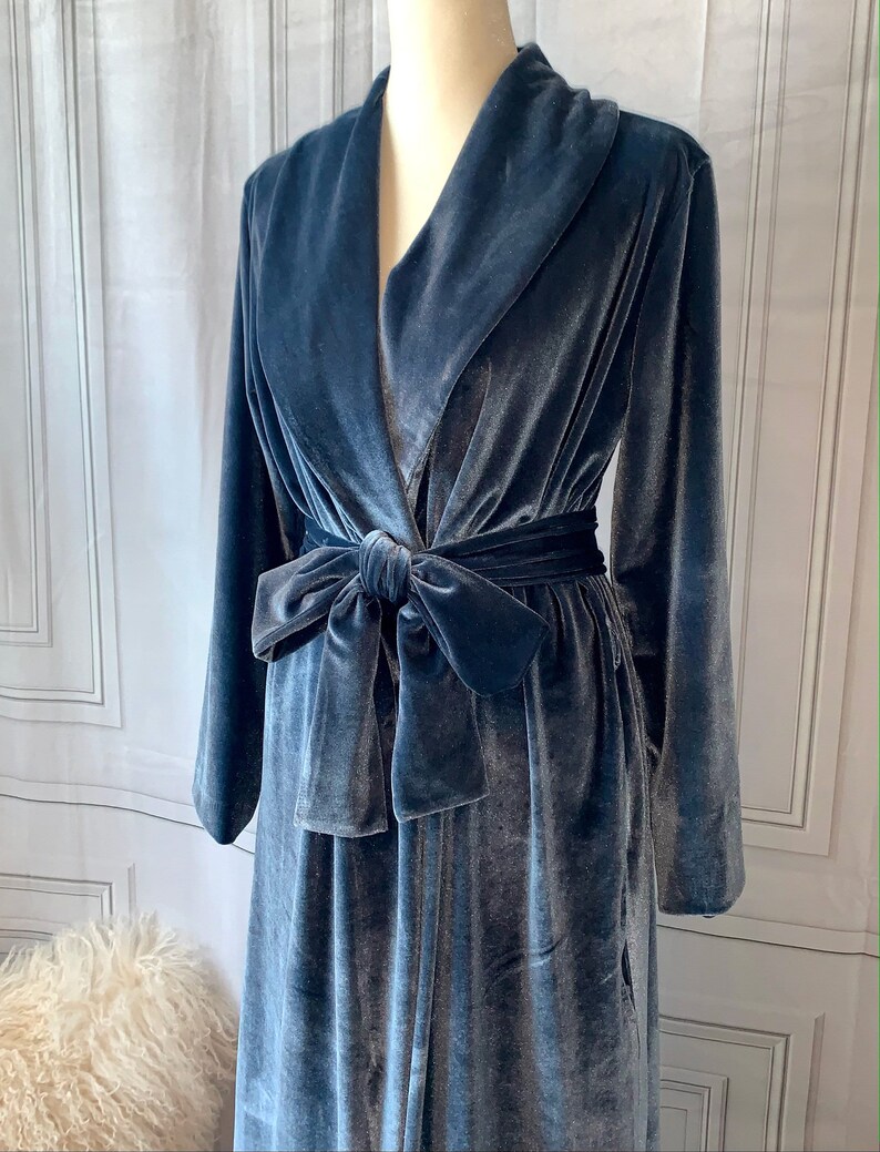 Satin Lined Luxury Velvet Robe Boudoir Robe Velvet Duster - Etsy