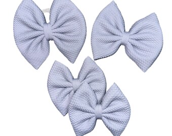 Light Gray - Bow on Nylon | Bow on Clip | Piggies | Newborn Bow | Baby Bow | Toddler Bow | Baby Headband | Bow Headband