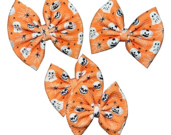 Pompoenkop - strik op nylon | Strik op clip | Varkens | Pasgeboren strik | Babystrik | Peuterstrik | Babyhoofdband | Hoofdband met strik | Halloweenstrik