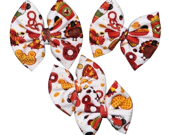 Magical Thanksgiving - Bow on Nylon | Bow on Clip | Piggies | Newborn Bow | Baby Bow | Toddler Bow | Baby Headband | Bow Headband
