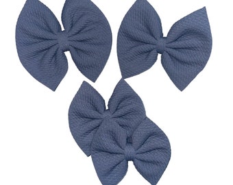 Dark Gray - Bow on Nylon | Bow on Clip | Piggies | Newborn Bow | Baby Bow | Toddler Bow | Baby Headband | Bow Headband