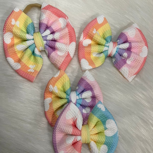 Rainbow Butterfly Bows