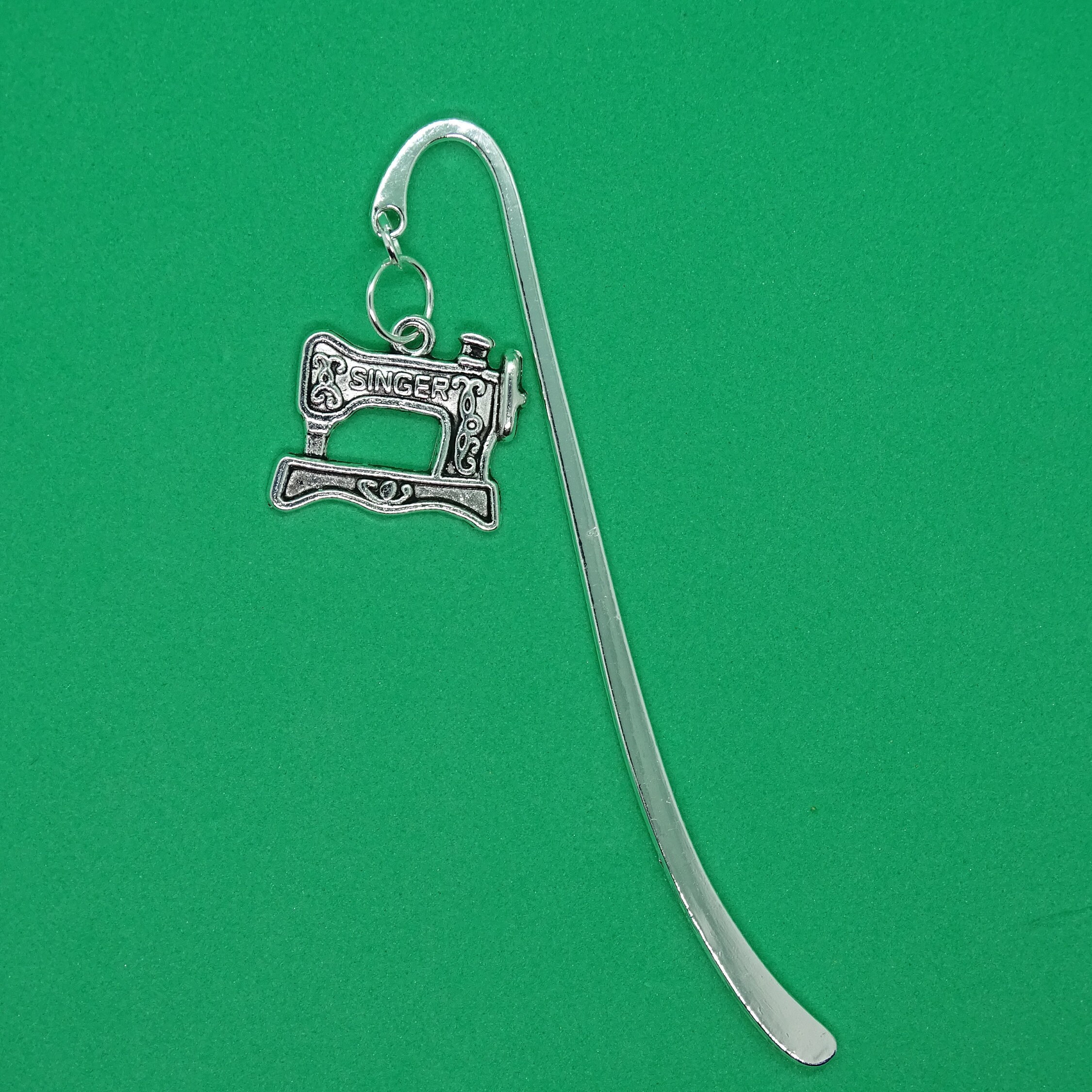 Sewing Machine Hook Bookmark, Craft Crafting Book Bookmark, Silver