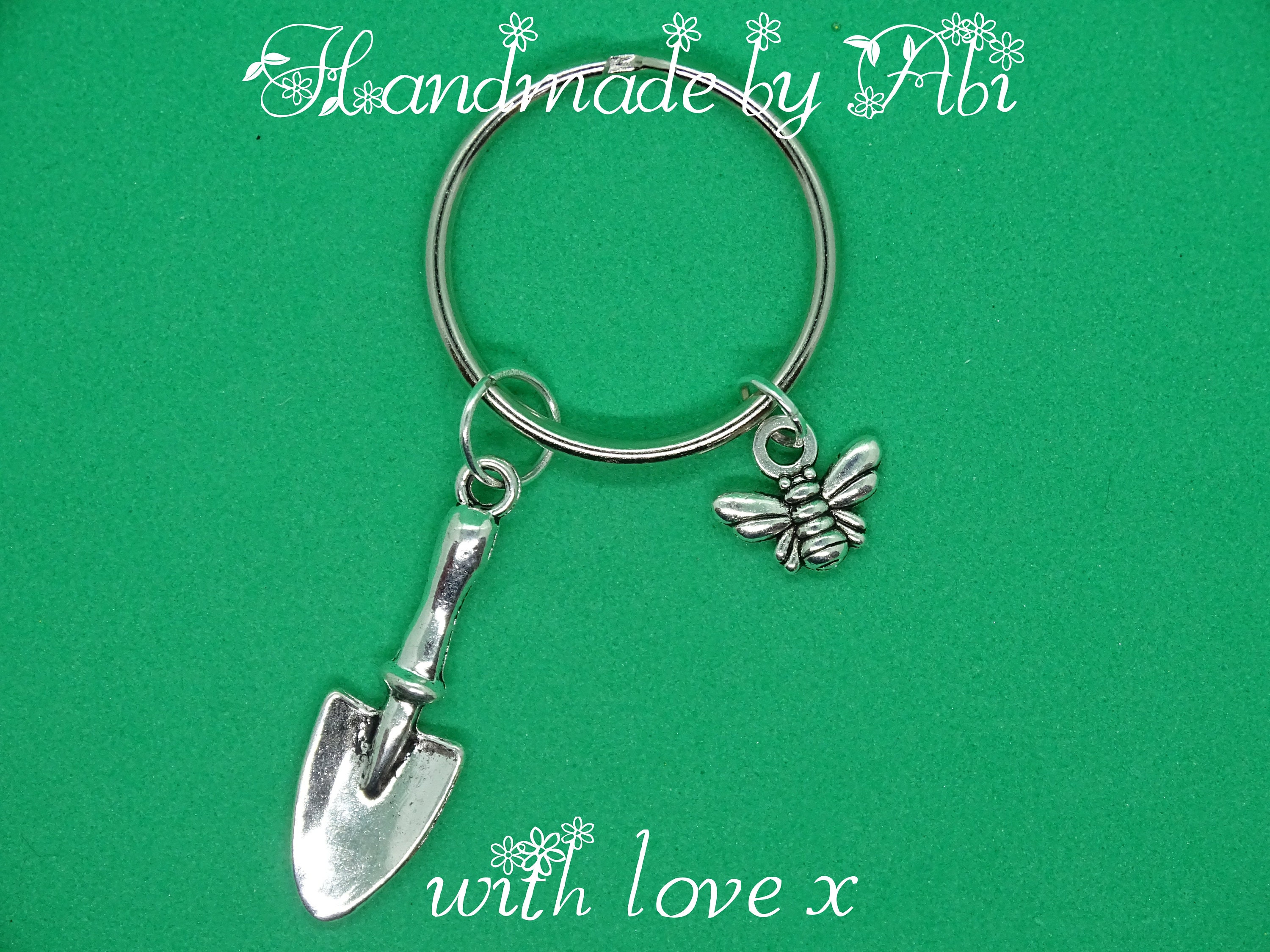 Gardening Birthstone Keyring Trowel Spade Gardener Key Ring Etsy