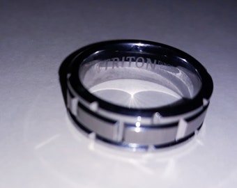 Size 8 1_2 Triton TC-850 tungsten carbide wedding band  8mm