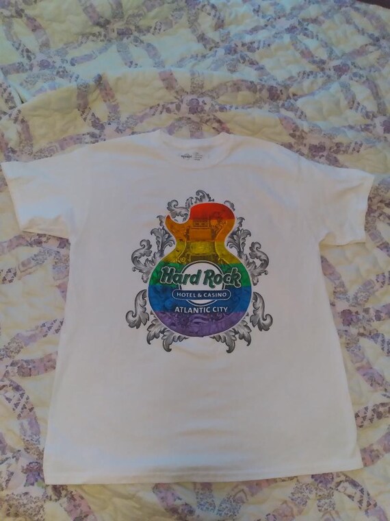 Hard Rock Hotel and Casino ATLANTIC CITY Multi-color T Shirt Large