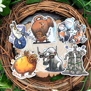 Stickers signe du zodiaque, Capricorne, Verseau, Poissons, Bélier, Taureau, Gémeaux, Sticker horoscope, Stickers horoscope stupide