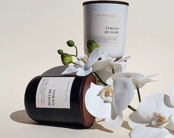 Tokyo Bloom | Japanese Honeysuckle | 200g Luxe Eco Soy Signature Candle | Vegan, Aromatherapy, Lead Free, Unique Gift, 40hr
