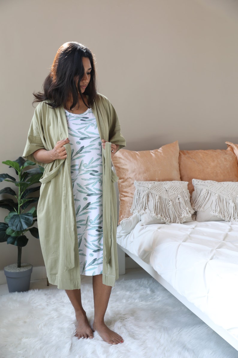 Mommy and Me Outfits, Maternity Robe and Swaddle Set Boy or Girl, Baby