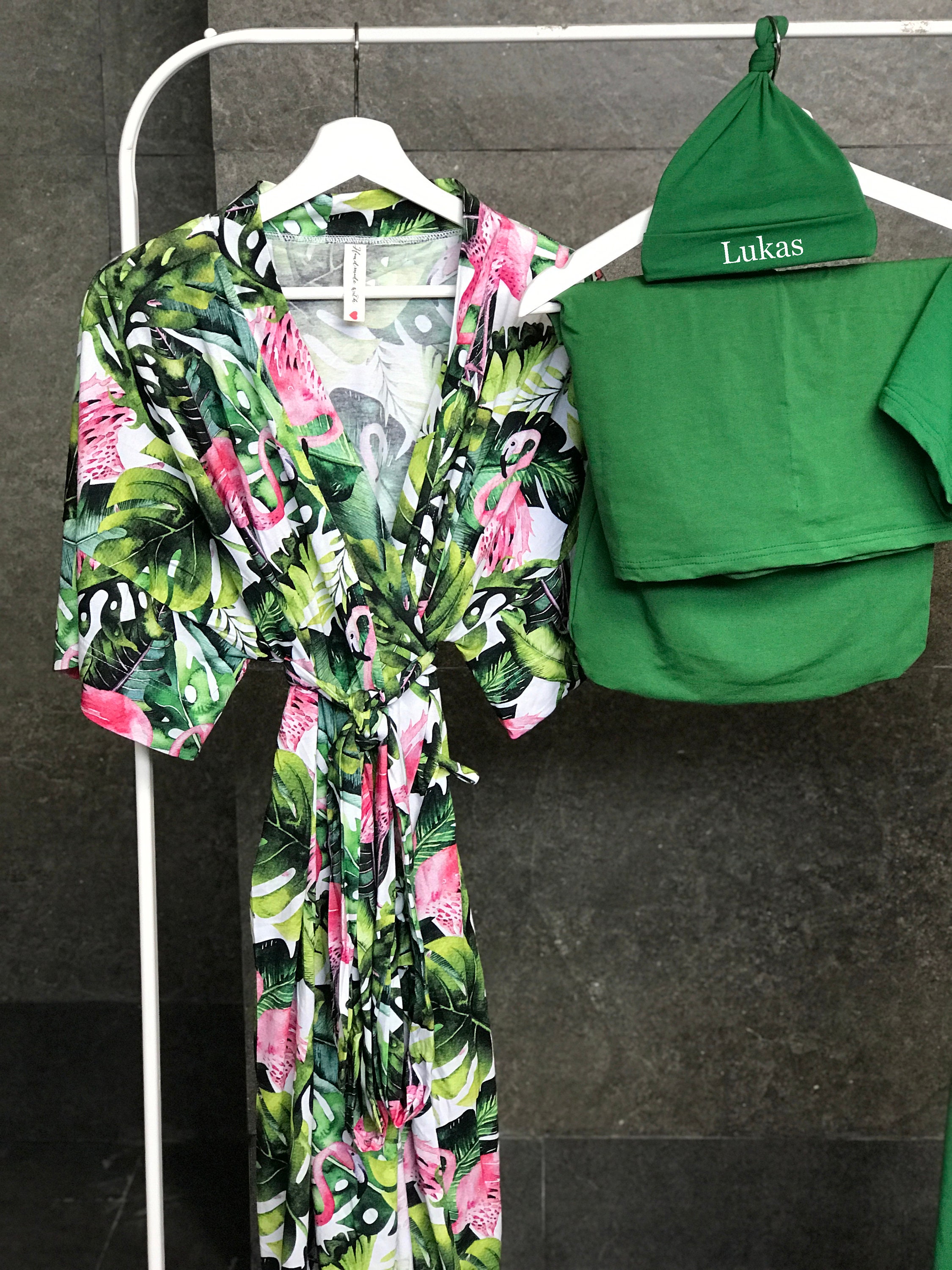 Maternity robe and swaddle set boy. Mommy and me robe and Etsy