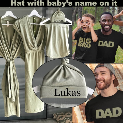 Hospital Gown for Labor and Delivery. Robe and Swaddle Set. Etsy