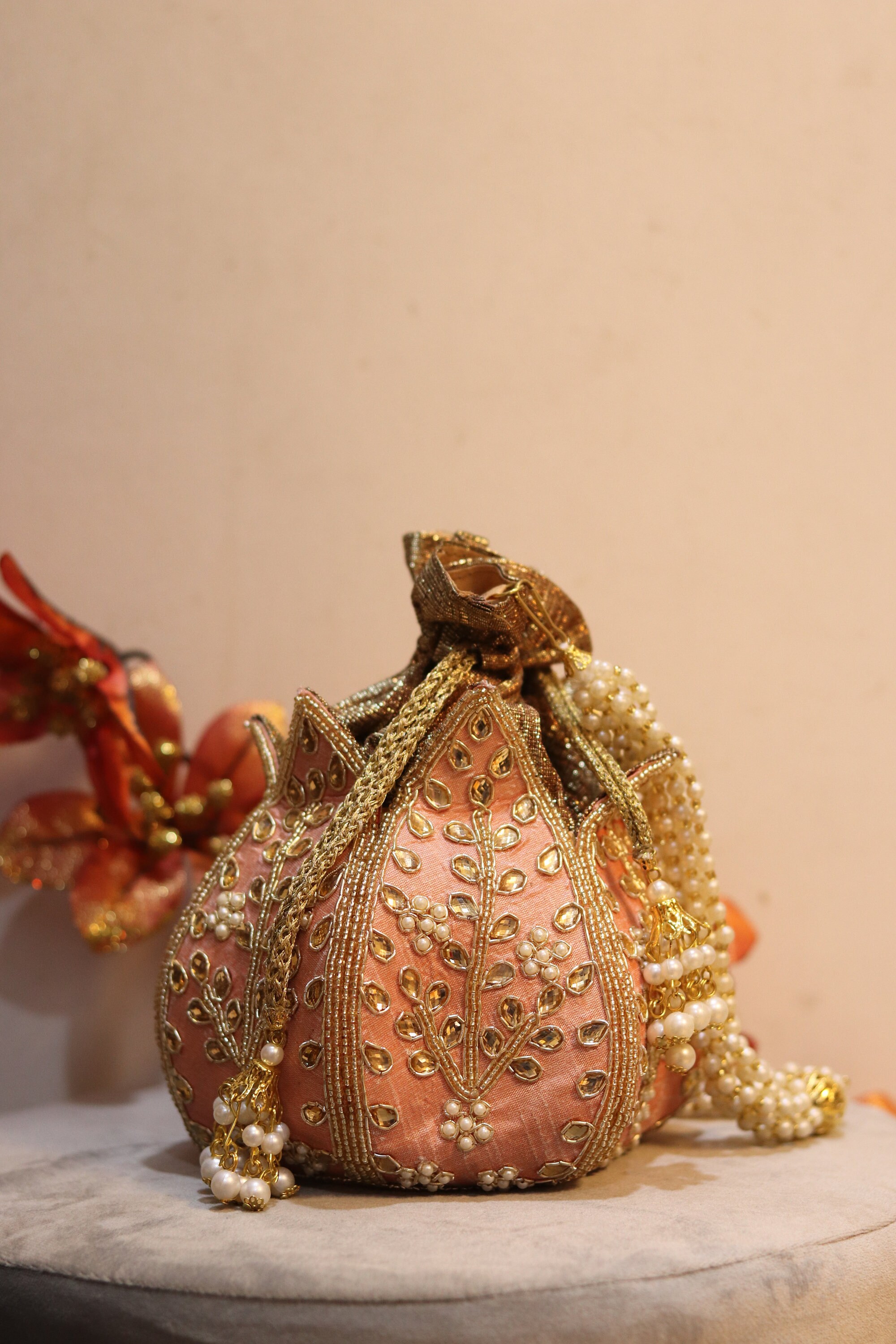 Indian Potli Bag Hand Embroidery Handmade Bridal Potli Etsy