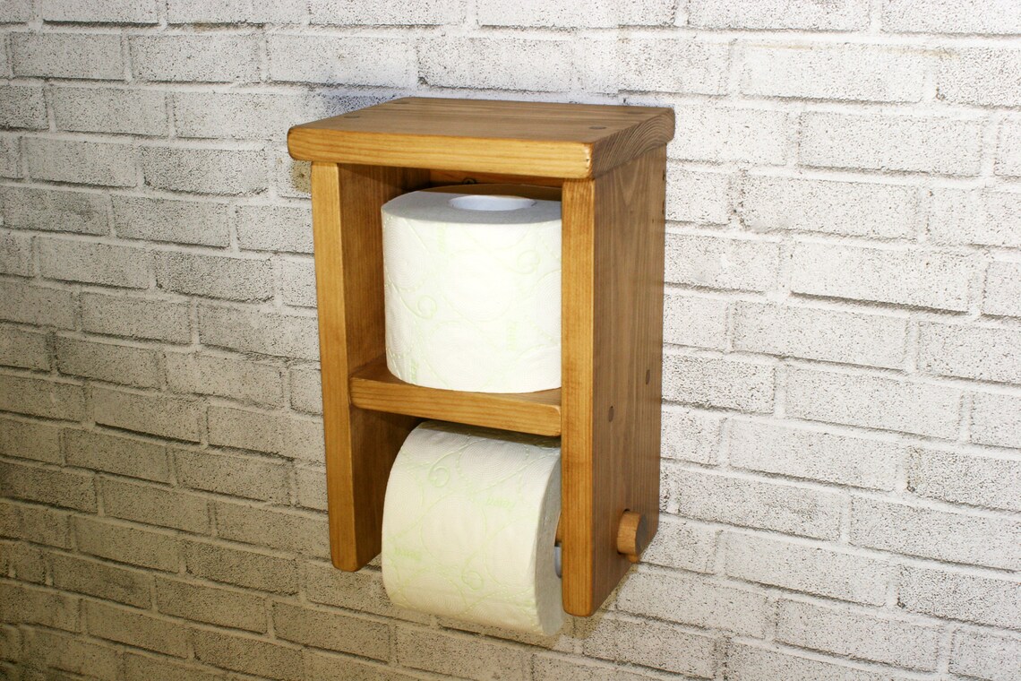 Rustic Toilet Roll Holder Old Board Cottage Accessories Etsy