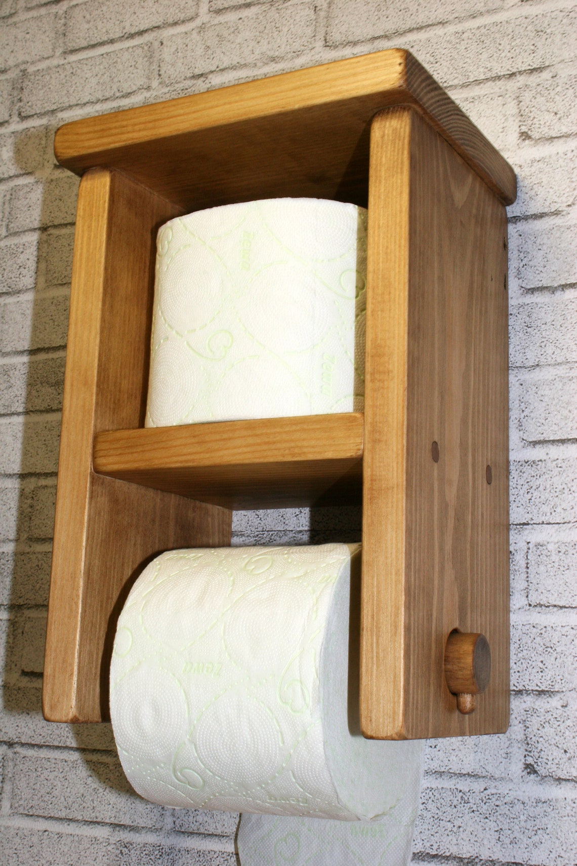 Rustic Toilet Roll Holder Old Board Cottage Accessories Etsy