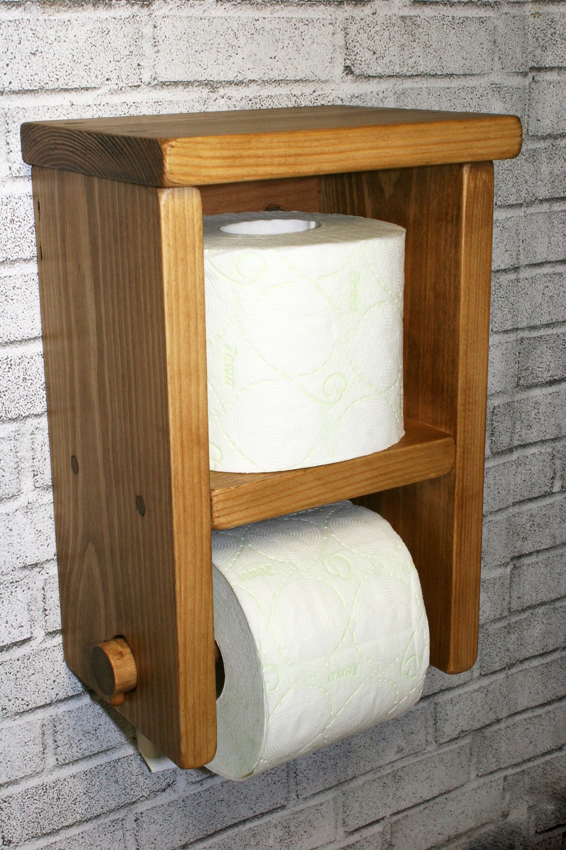 Rustic Toilet Roll Holder Old Board Cottage Accessories Etsy