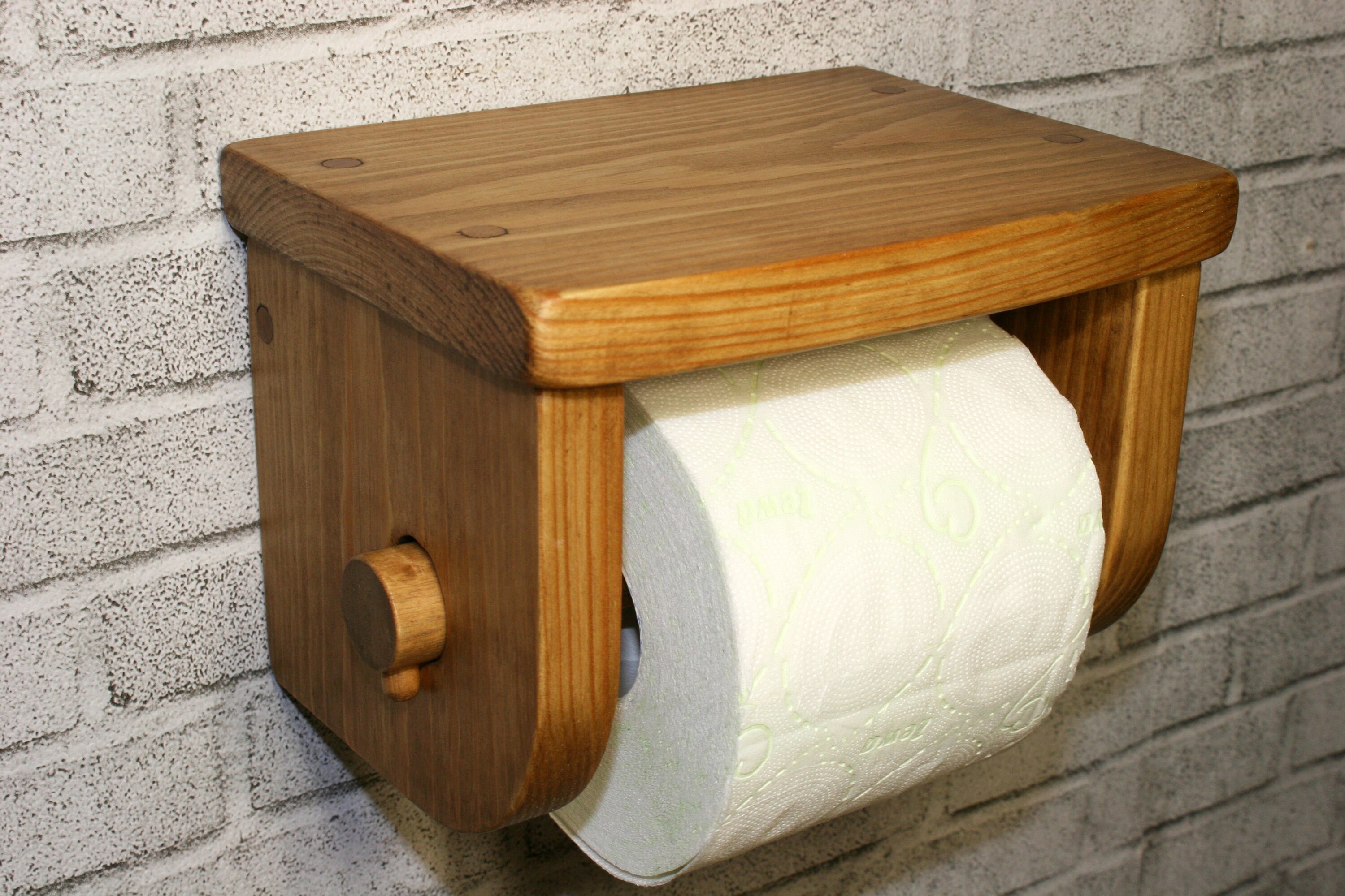 Rustic Toilet Roll Holder Old Board Cottage Accessories Etsy