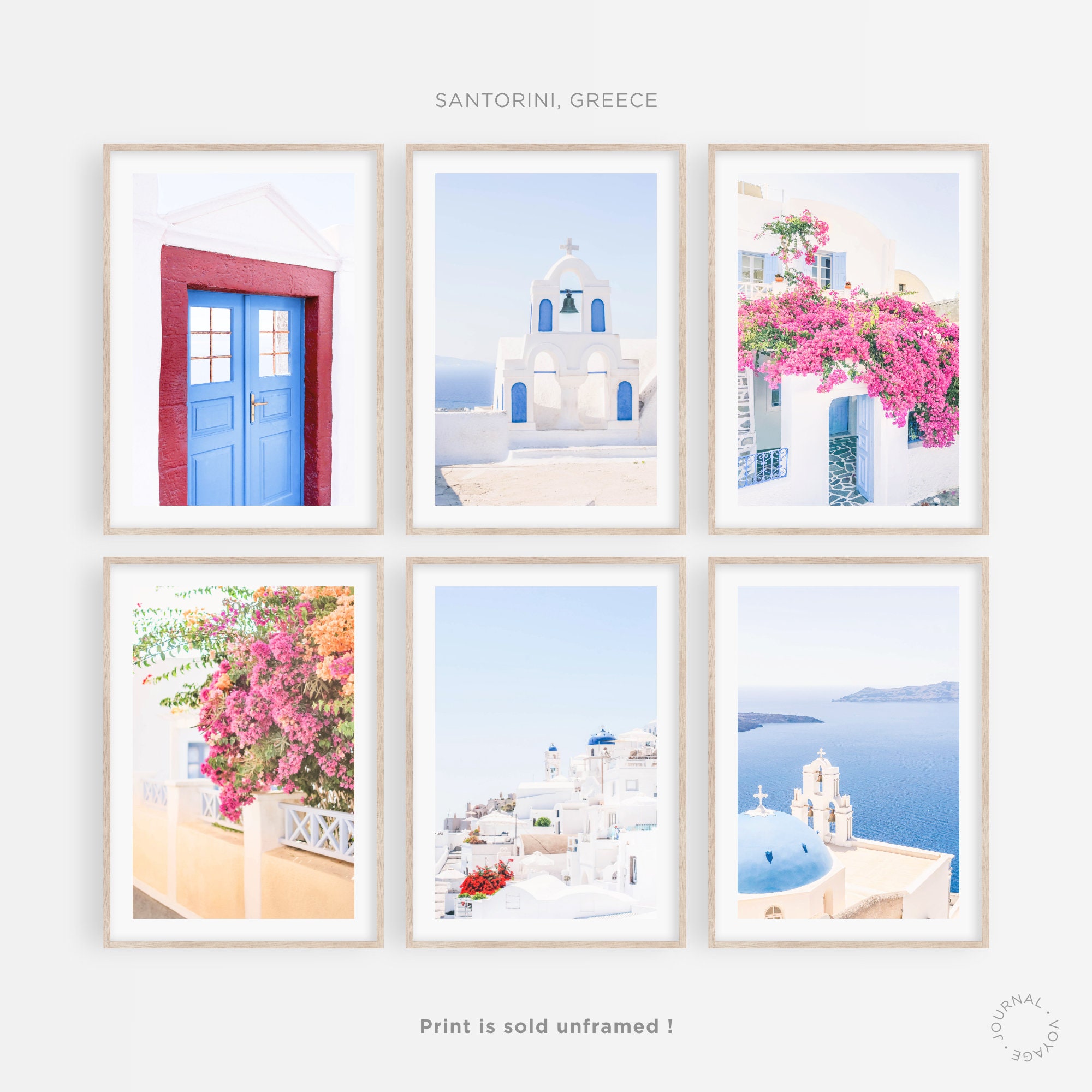 Santorin, Grèce ? Lot de 6 Photographies Voyage Pour Impression d'art, Affiche, Poster, Tableau, Cad