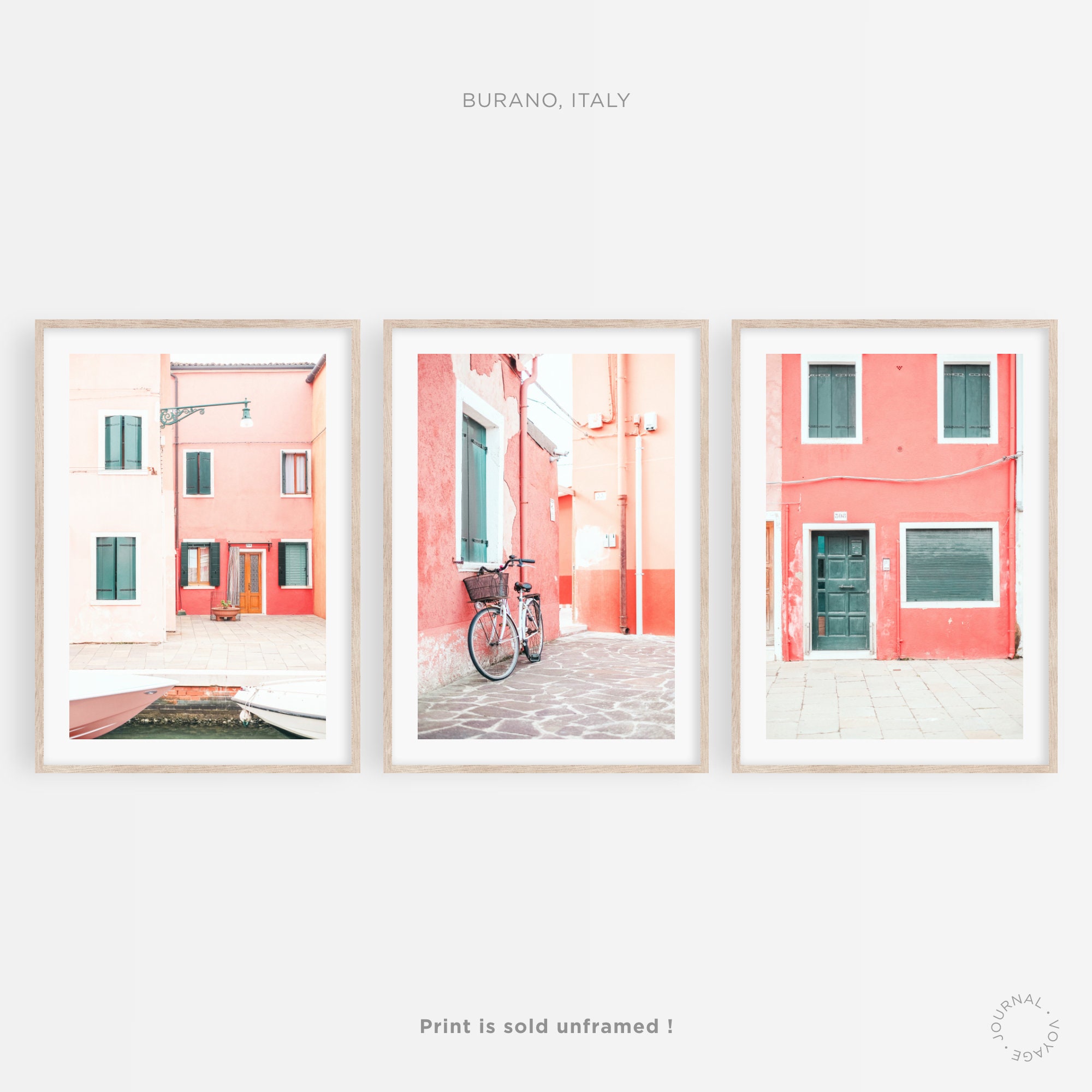 Burano, Italie ? Lot de 3 Photographies Voyage Pour Impression d'art, Affiche, Poster, Tableau, Cadr