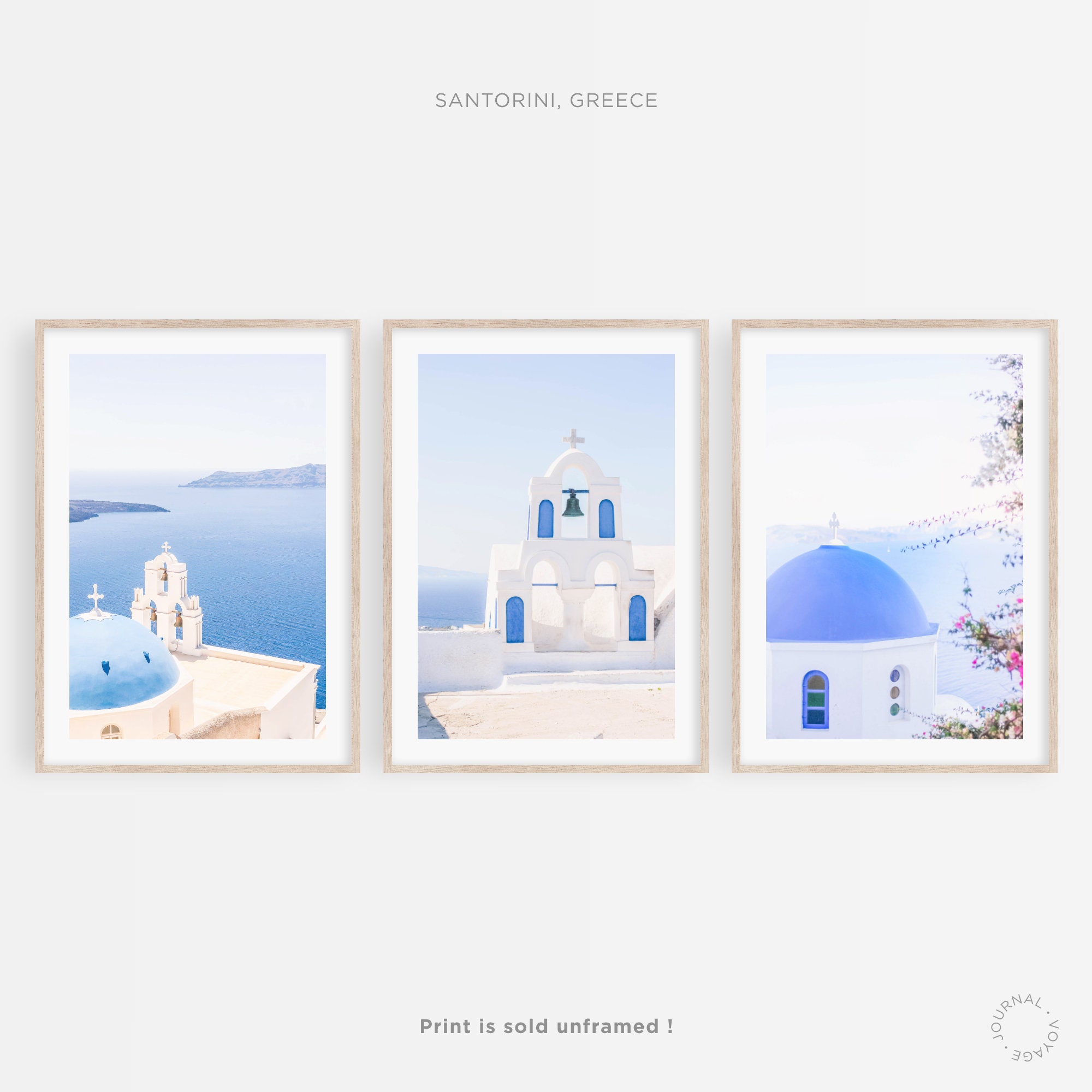 Santorin, Grèce ? Lot de 3 Photographies Voyage Pour Impression d'art, Affiche, Poster, Tableau, Cad