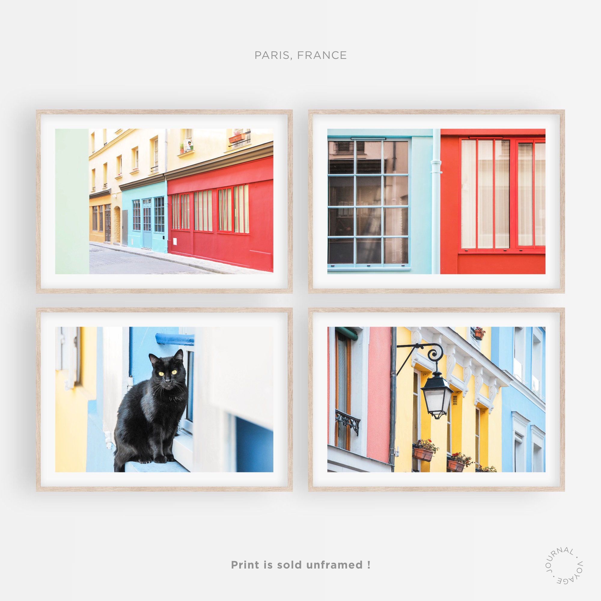 Paris, France ? Lot de 4 Photographies Voyage Pour Impression d'art, Affiche, Poster, Tableau, Cadre