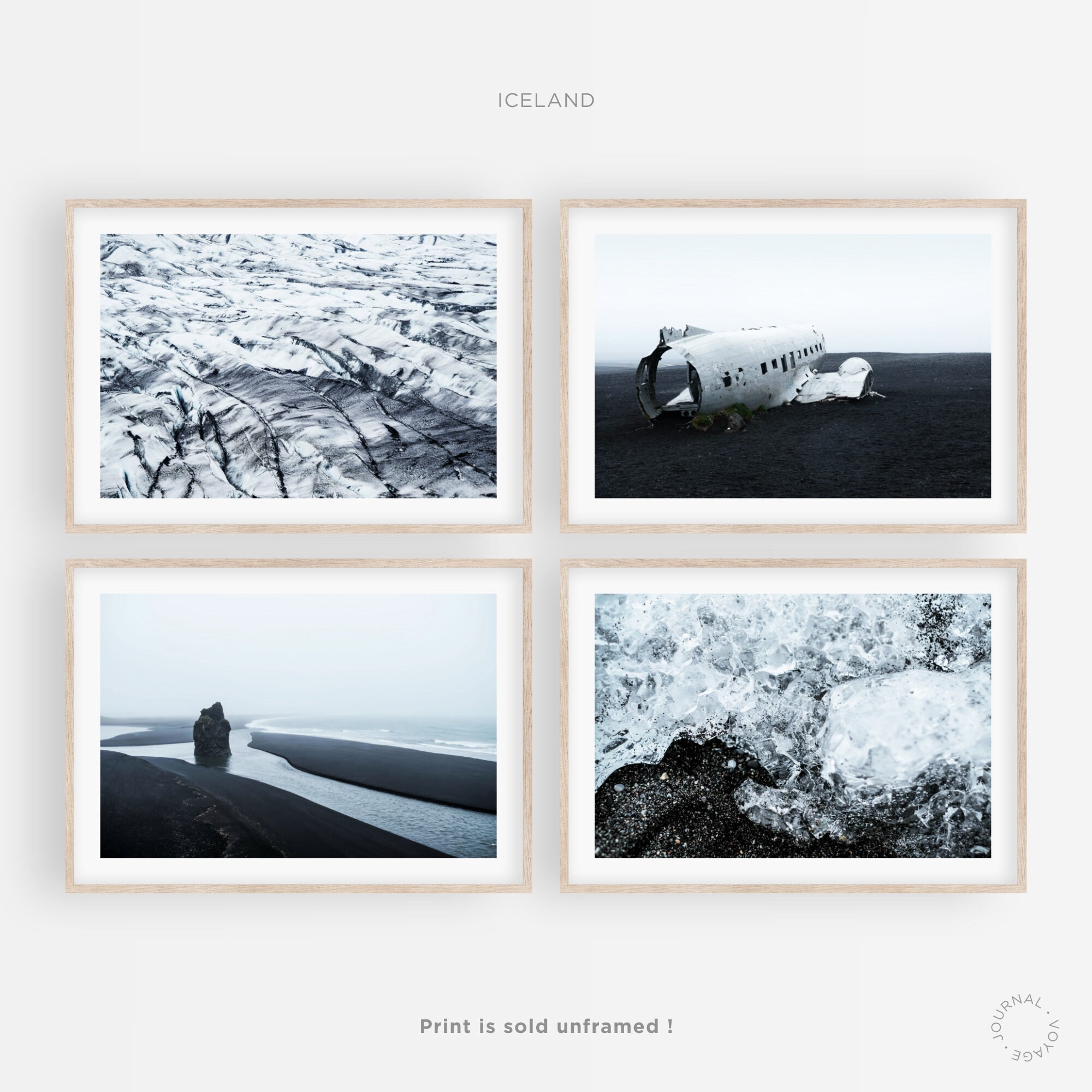 Islande ? Lot de 4 Photographies Voyage Pour Impression d'art, Affiche, Poster, Tableau, Cadre & Car