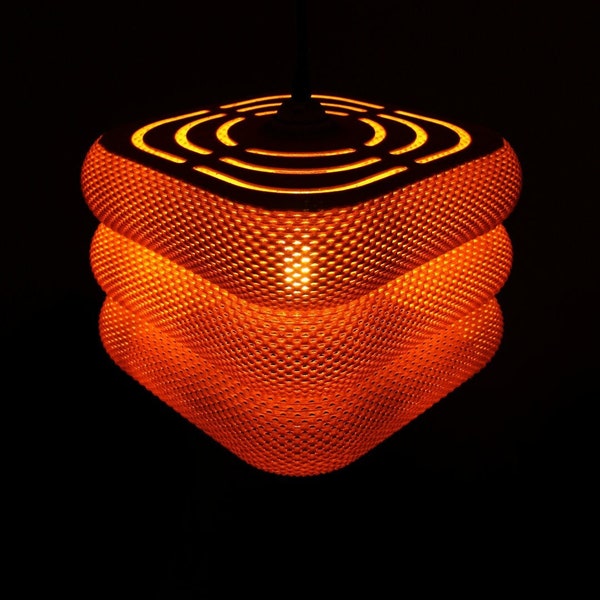 Mid Century Lampshade Clara, Pendant Lighting shade, Home Decor Lampshade, Contemporary Lampshade, E27 Wavy Lampshade