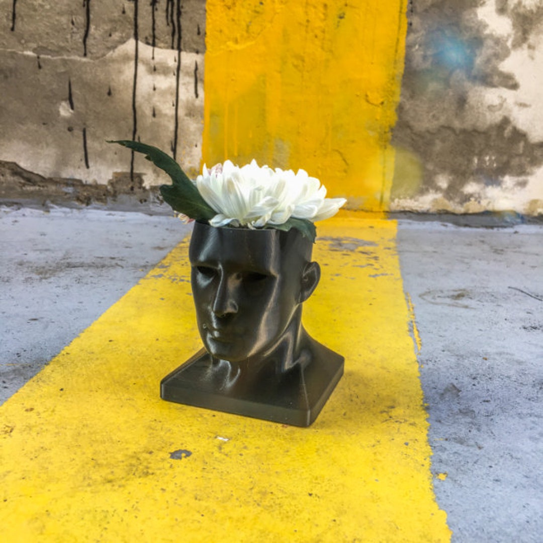Flower Pot Head 3D Print. Art Flower Pot Head 3D Digital Etsy