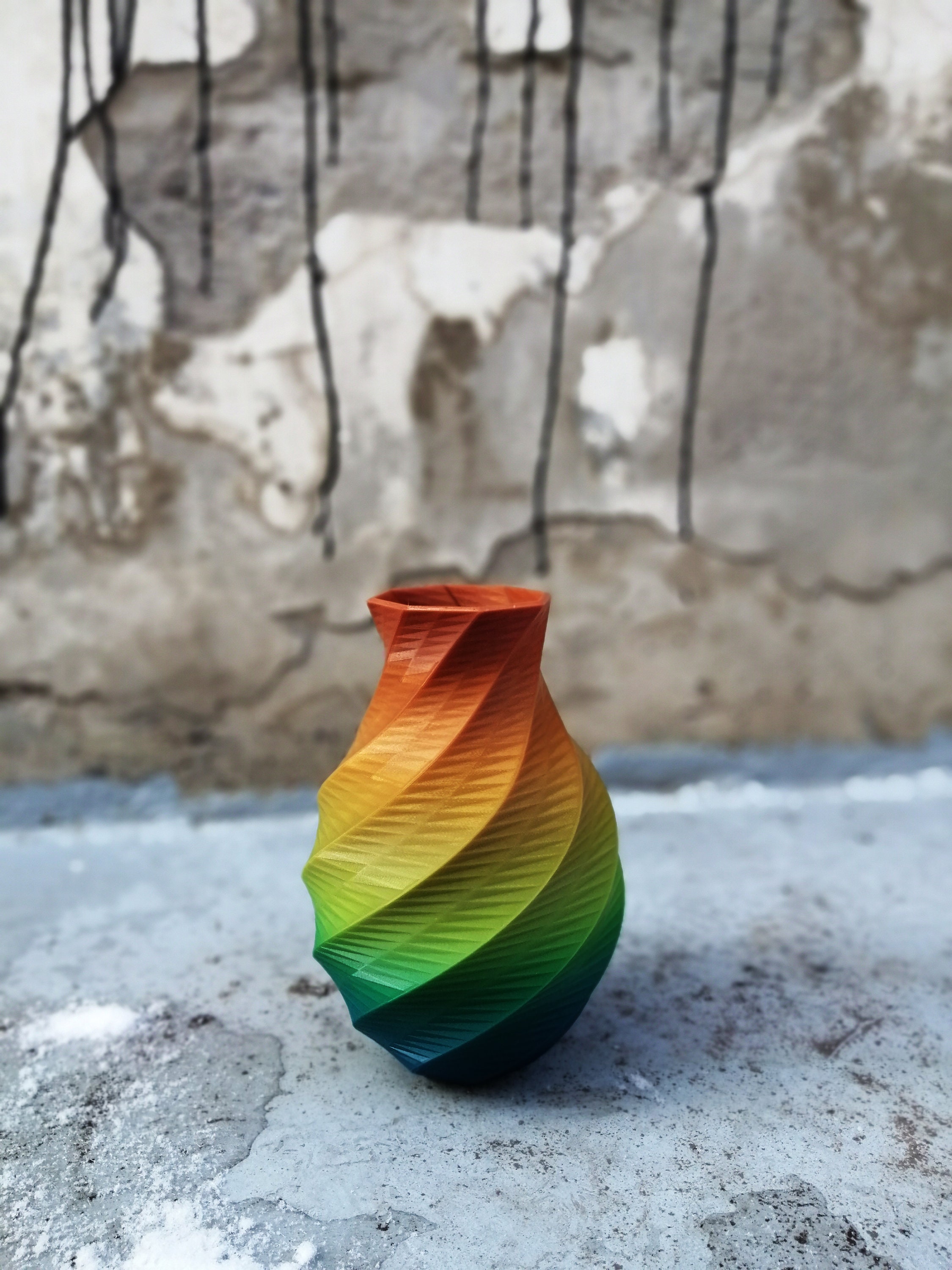 3D Printed Rainbow Vase. High Quality Multi Color Filament. 3D - Etsy