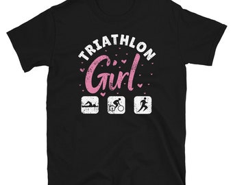 Swim Bike Run Triathlon Girl Unisex T-Shirt