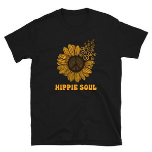 Hippie Soul Sunflower Peace Unisex T-Shirt