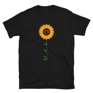 Peace Sunflower Flower Power Hippie Unisex T-Shirt